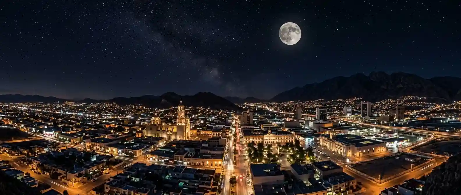 Saltillo, Mexico-moon-scenery