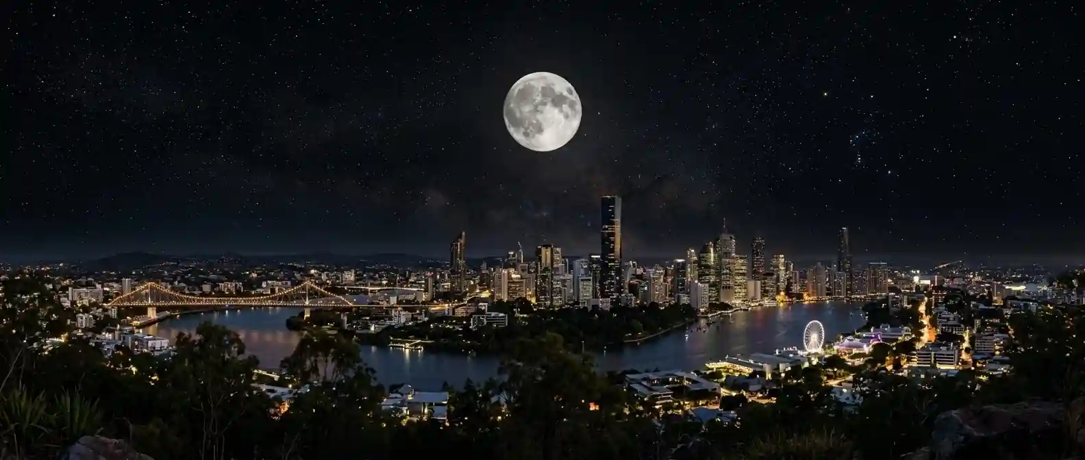 current-moon-phase-today-updates-Brisbane, Australia