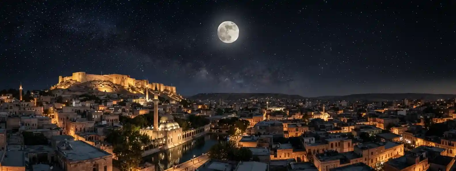 full-moon-rising-over-Sanliurfa, Turkey