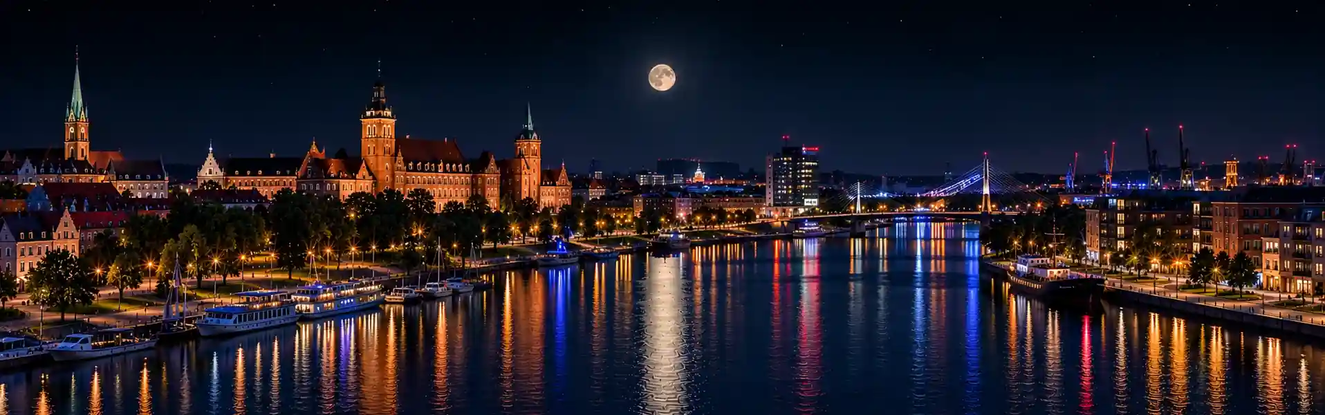 moon-phase-szczecin-poland-skyline