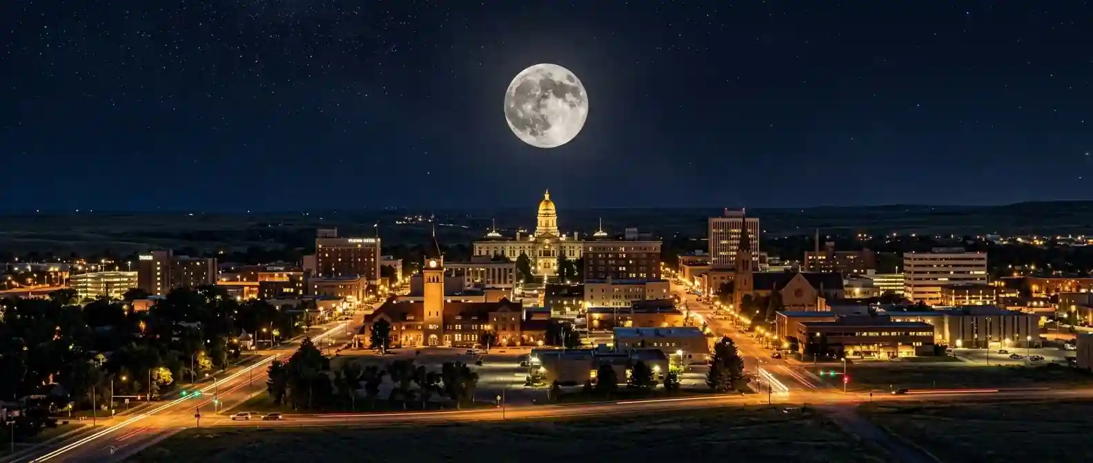 moonrise-Cheyene, Wyoming