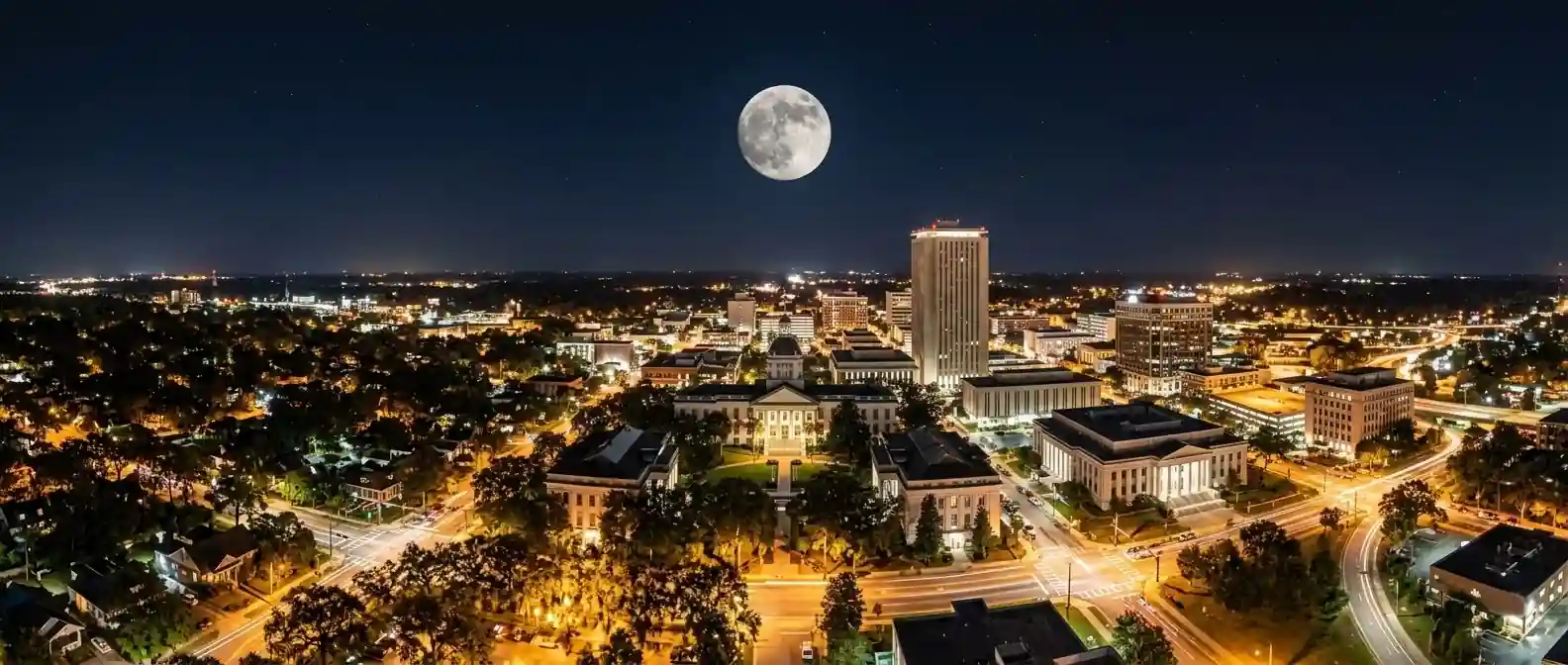 moonrise-Tallahassee, Florida